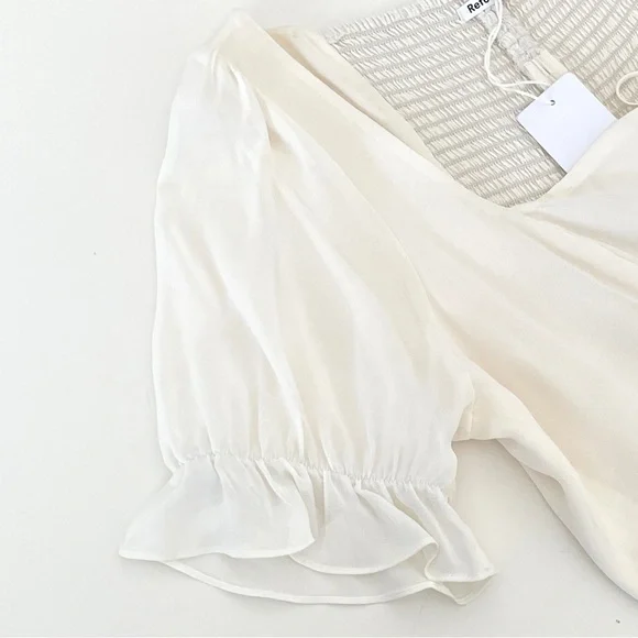 Reformation Delevan Top in Gossamer - Picture 6 of 11